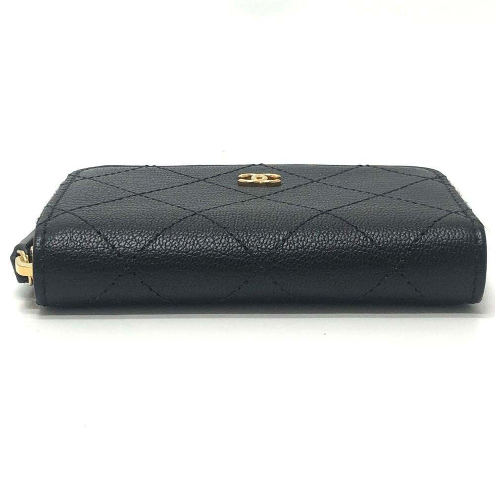 CHANEL Black Leather Logo Wallet - Picture 6 of 15